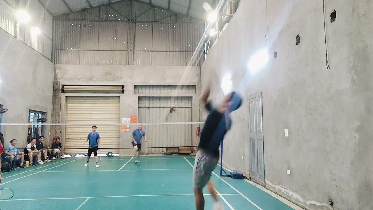 Trận cầu lông đôi nam #badminton