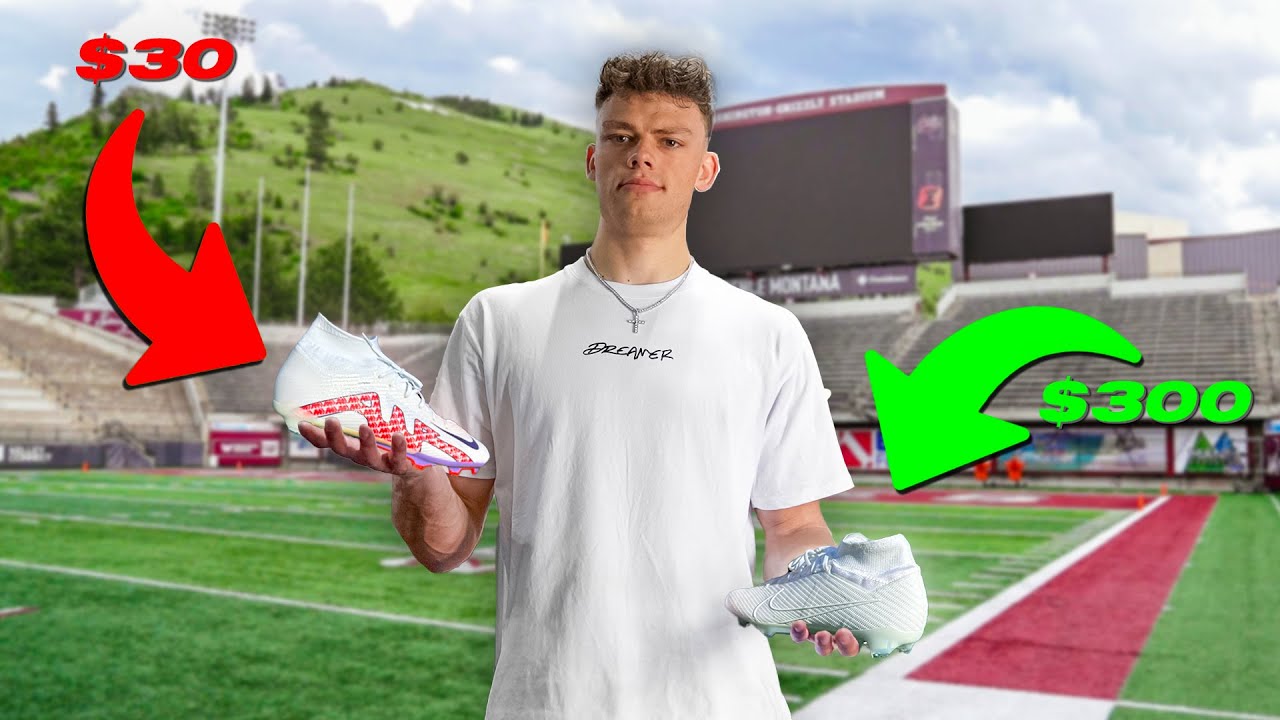 I BOUGHT CHEAP VS EXPENSIVE FOOTBALL CLEATS ($30 vs $300 Cleats)
