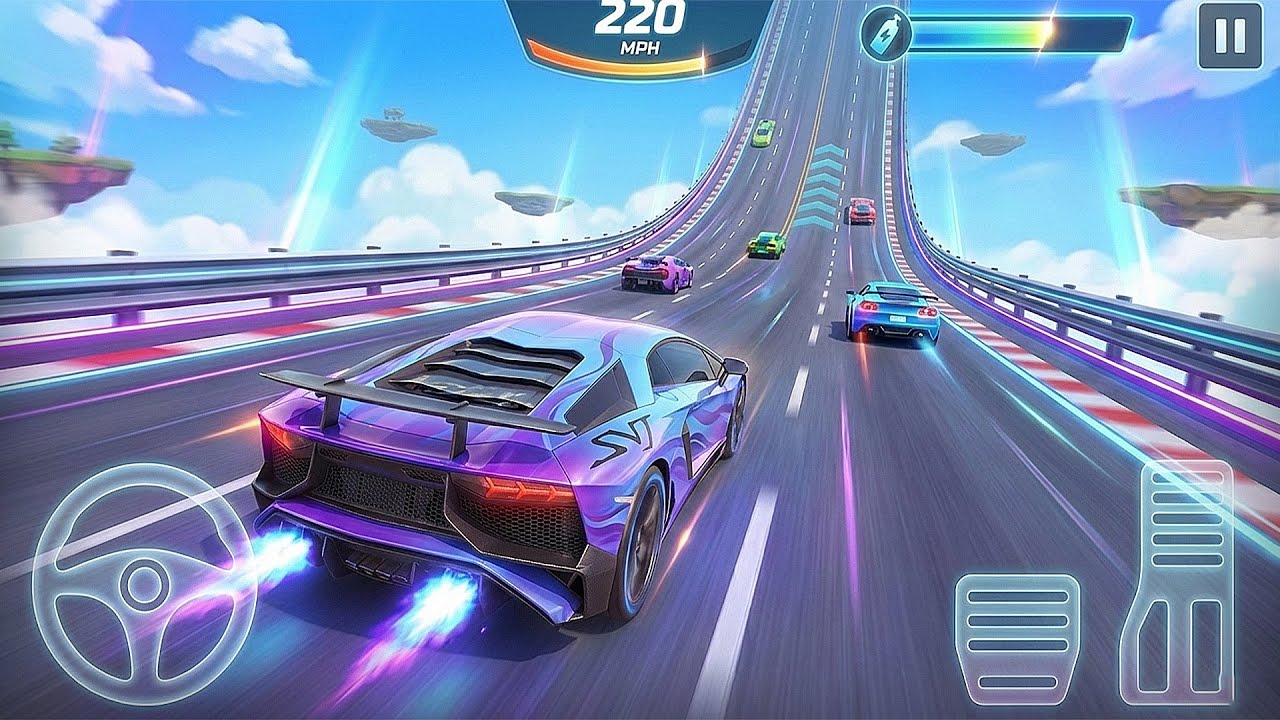 GT Car: UNBELIEVABLE Stunts You Never Seen Before! - Mega Ramp Racing 3D - Android GamePlay