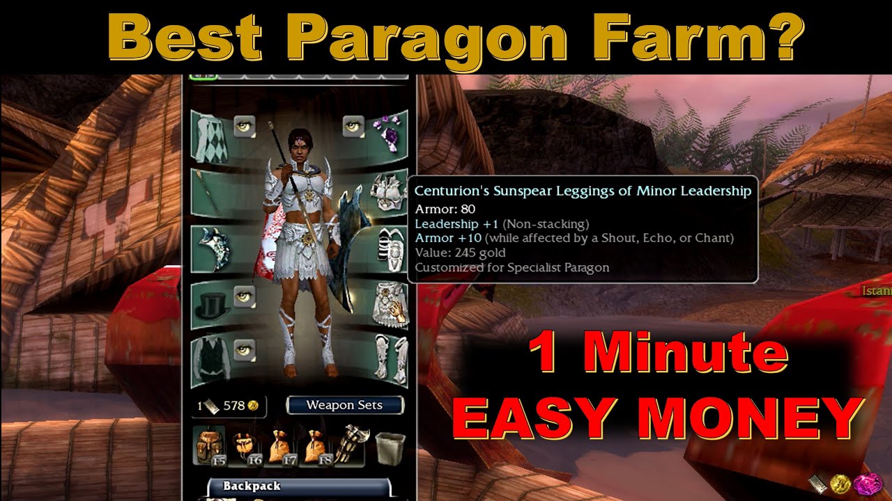 Guild Wars BEST Paragon 1 Minute Farms