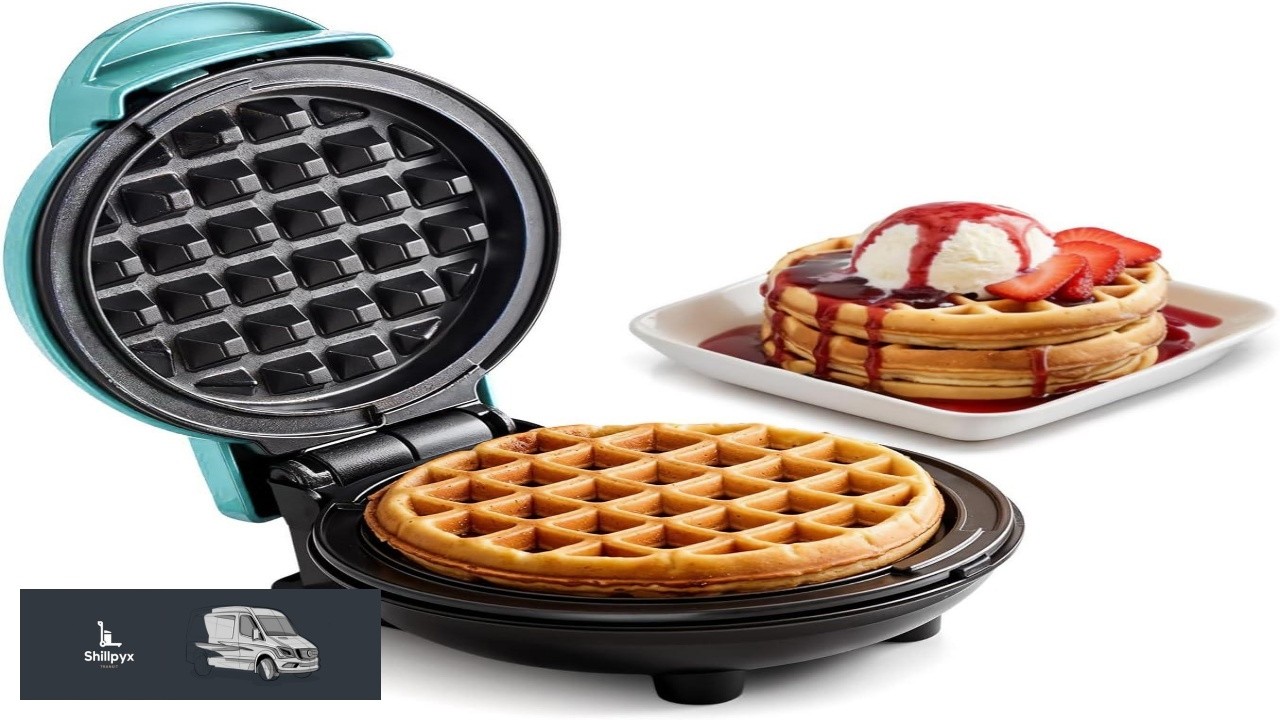 Elite Gourmet EWM015M Electric Nonstick 4.5 inch Mini Waffle Maker Belgian Waffles Compact
