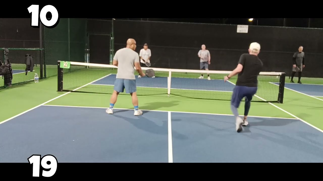 Pickleball Men's Doubles, New Year's Eve Social / Rec Play. Mike & Omar vs Jason & Joel