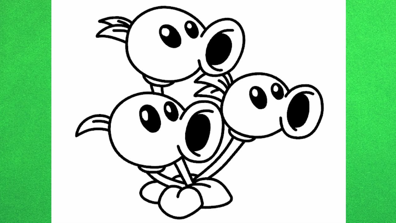 How to draw Threepeater from pvz 2 Plants vs Zombies 2