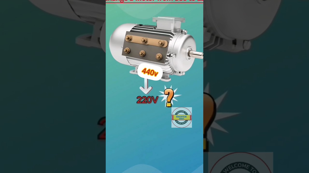 440V Motor To Convert 220V Running #motor #voltage #singlephase