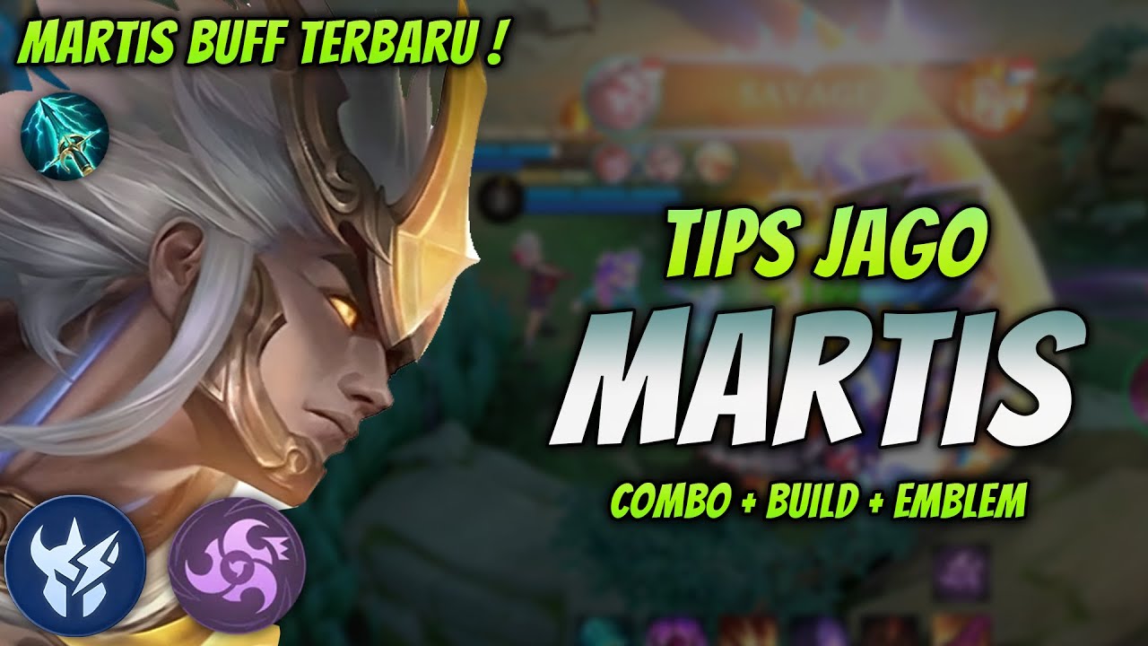 CARA MAIN MARTIS BUFF ! BUILD & EMBLEM MARTIS TERBARU 2025 ! | MARTIS JUNGLER GAMEPLAY