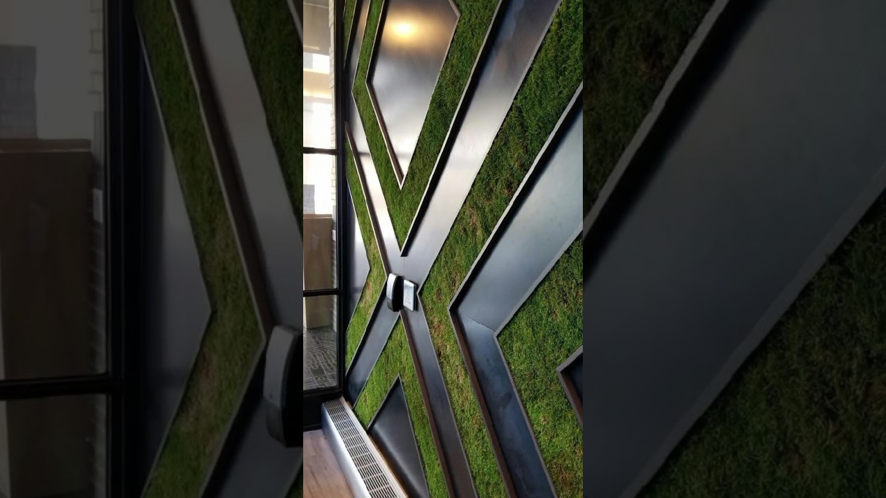 Artificial Grass wall paneling Ideas#artificialgrass #grass #walldecor #shorts #ytshorts #trending