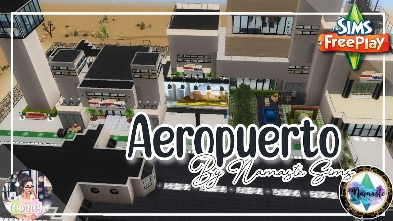 AEROPUERTO INTERNACIONAL 🛬 • Sim Springs maxi lote 54x36 | The Sims Freeplay by Namaste Sims