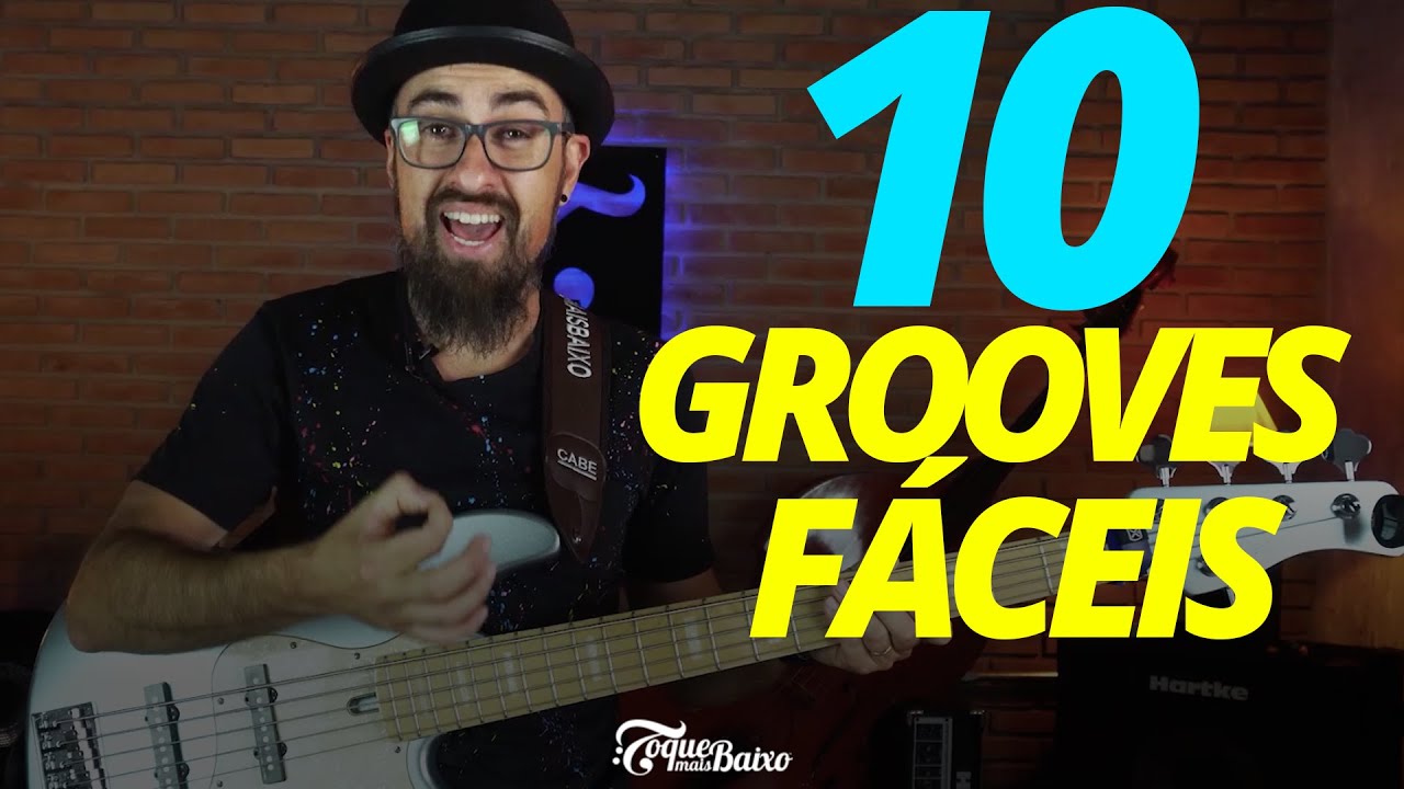 10 GROOVES FÁCEIS NO CONTRABAIXO - Aprenda levadas SIMPLES NO BAIXO! Ep324