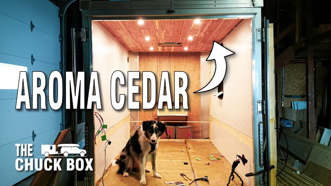 Cedar Plank Ceiling Install, no regrets! | Cargo Trailer Camper Conversion