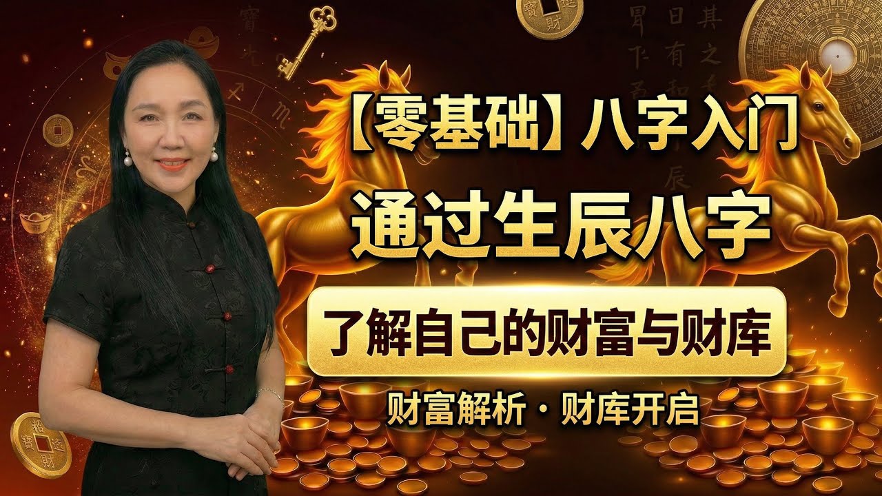 【零基础】八字入门：通过生辰八字，了解自己的财富与财库，才能守住财富