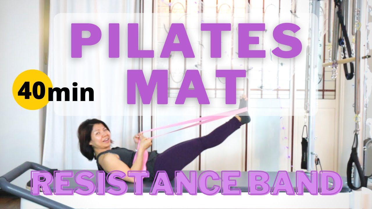 [40 min] Pilates Mat Workout with Resistance Band/Full body/All levels