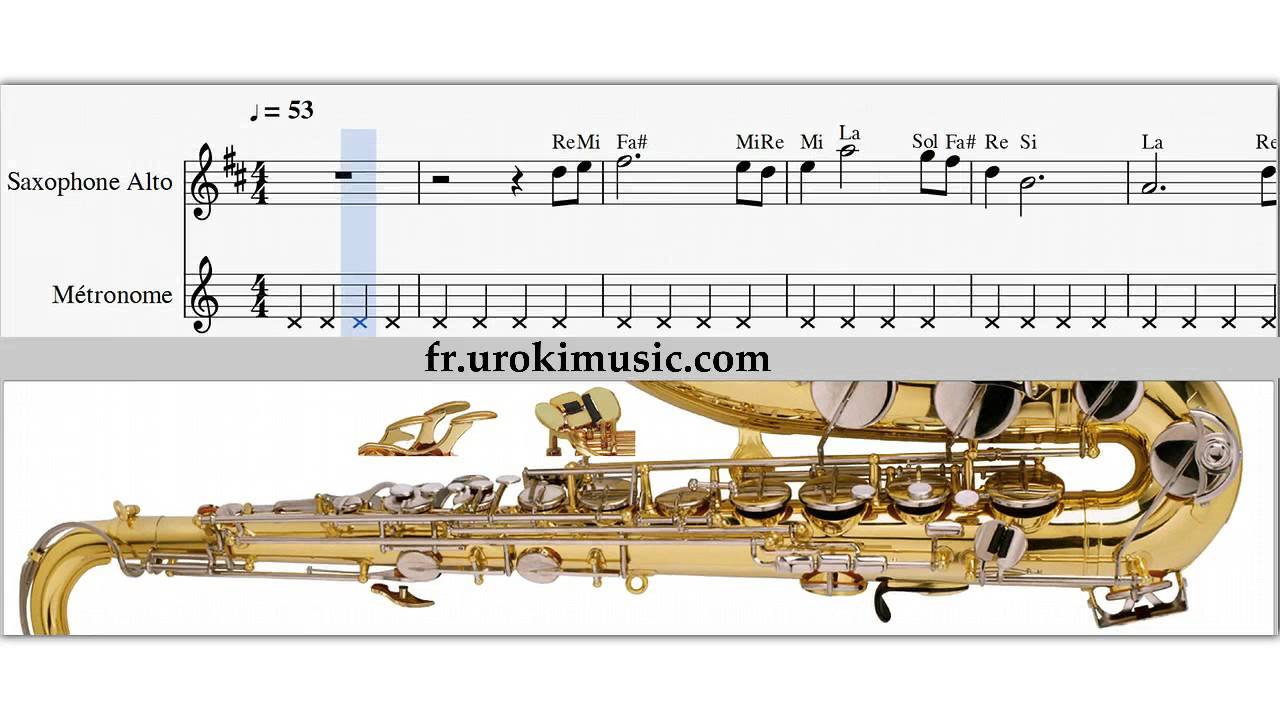 Cours de Saxophone Alto - Titanic Comment Jouer du Saxophone Partition Leçon Tablature