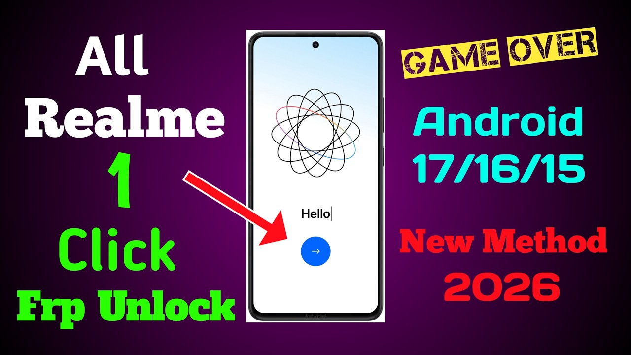 All Realme Android 17/16/15 | 1 Click Frp Reset/Frp Unlock | New Methoud 2026/Reset Google Account