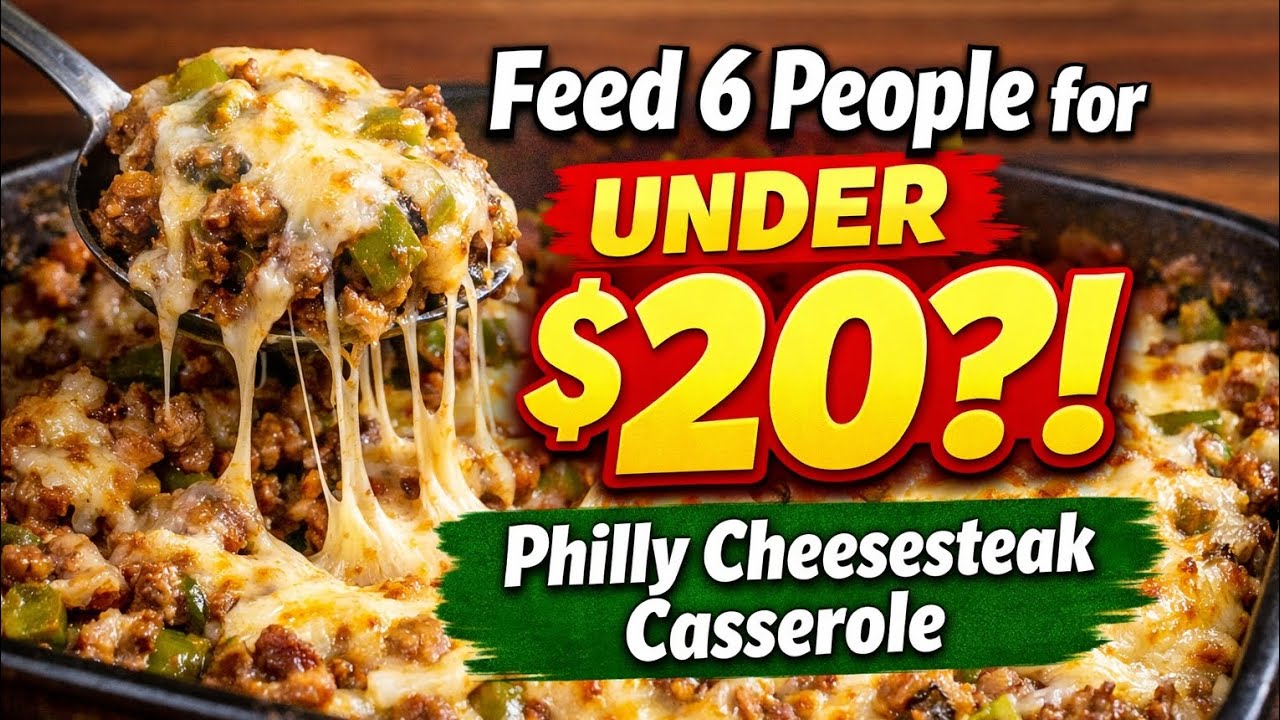 Feed 6 People for Under $20?! Philly Cheesesteak Casserole