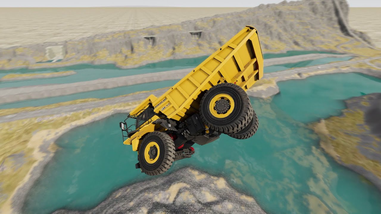 Машина против бассейна: прыжок с холма в высоту | BeamNG Drive