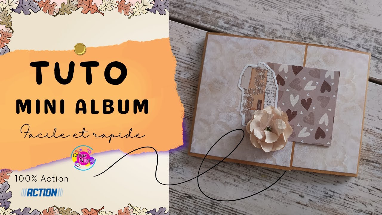 🌺Tuto scrapbooking - Mini album à volets 100% ACTION Facile et rapide (Débutants(es)/ confirmé(es)🌺