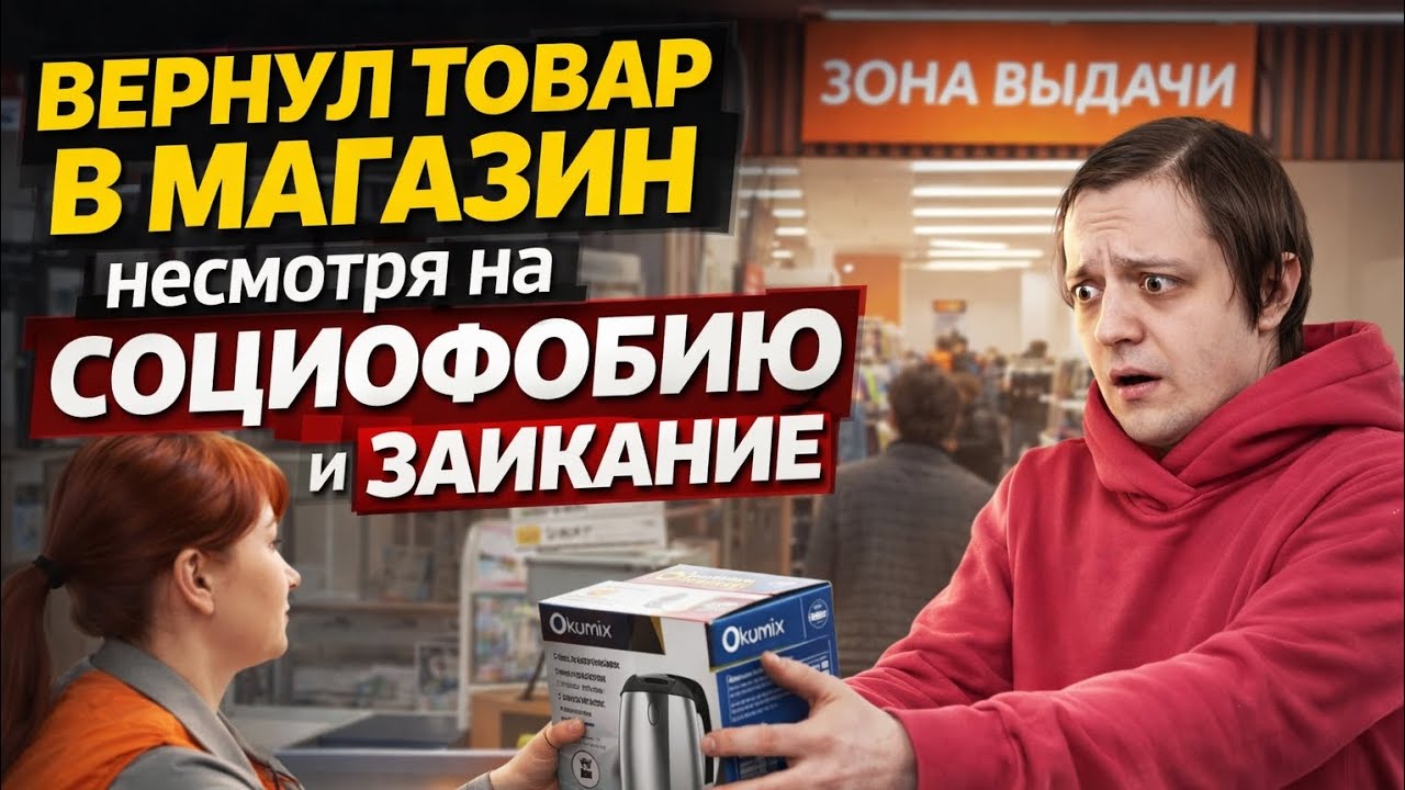 ВЕРНУЛ ТОВАР В МАГАЗИН НЕСМОТРЯ НА СОЦИОФОБИЮ И ЗАИКАНИЕ. АНТИДЕПРЕССАНТЫ ПОМОГАЮТ