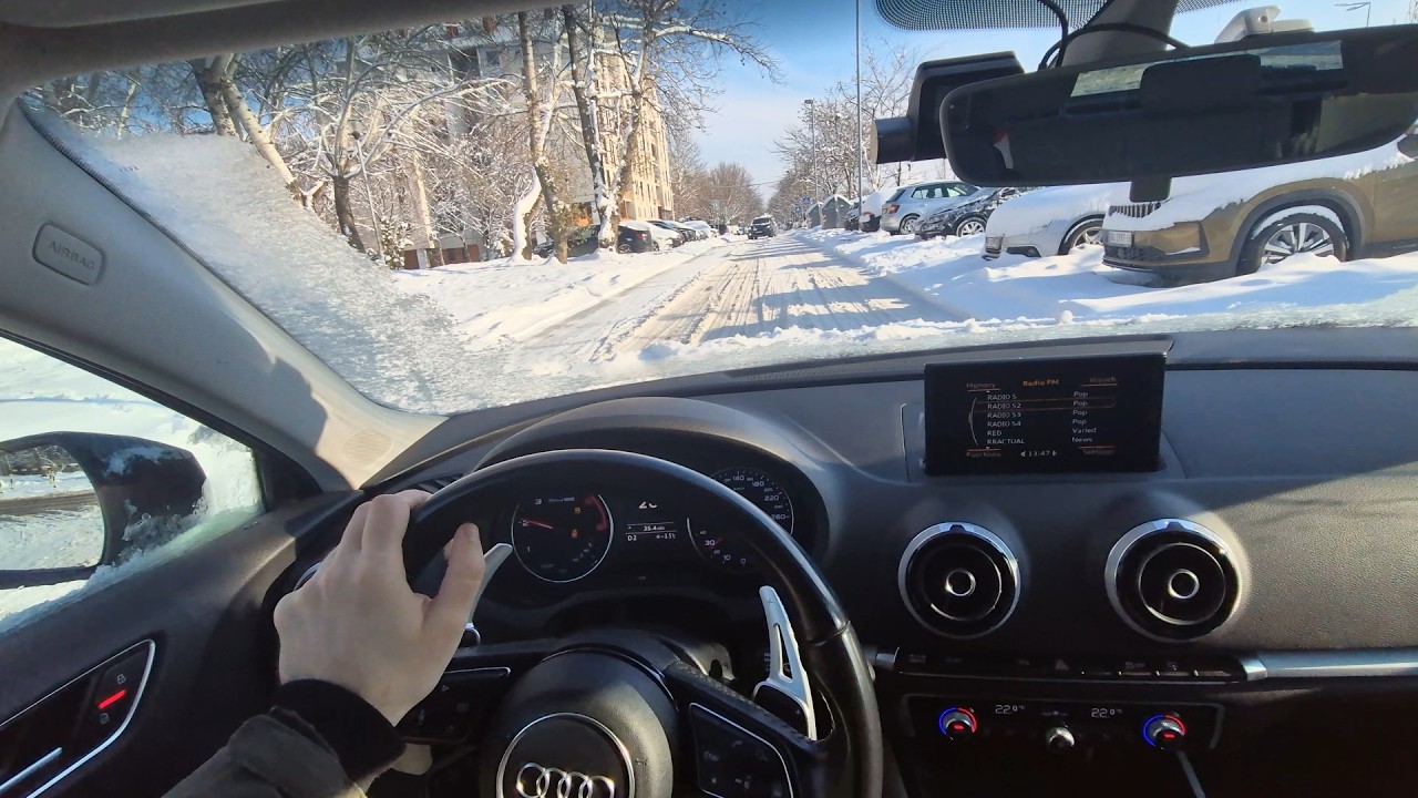 Chill Snowy Day Driving in Belgrade POV