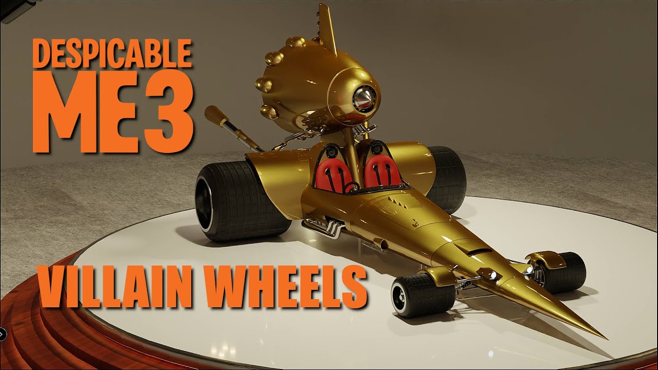 Despicable Me 3 VILLAIN WHEELS 3D Blender Model Recreation