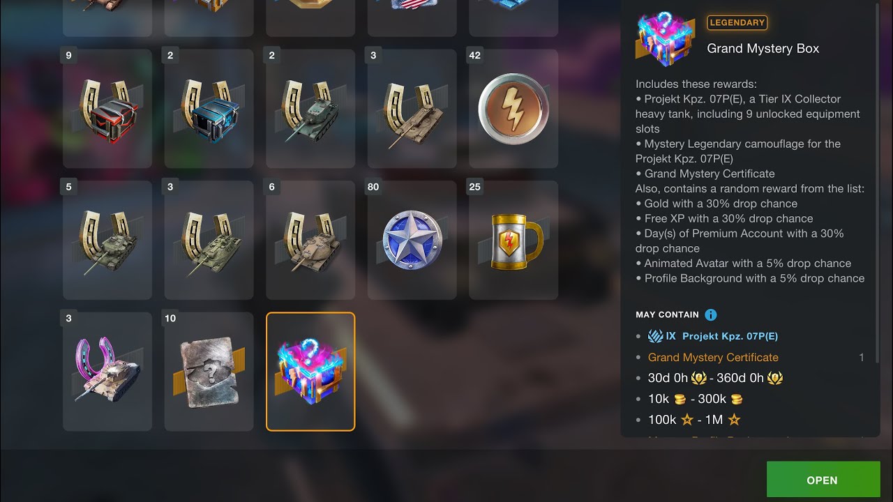 WOTB | OPENING THE GRAND MYSTERY BOX FOR A SECOND TIME!!!