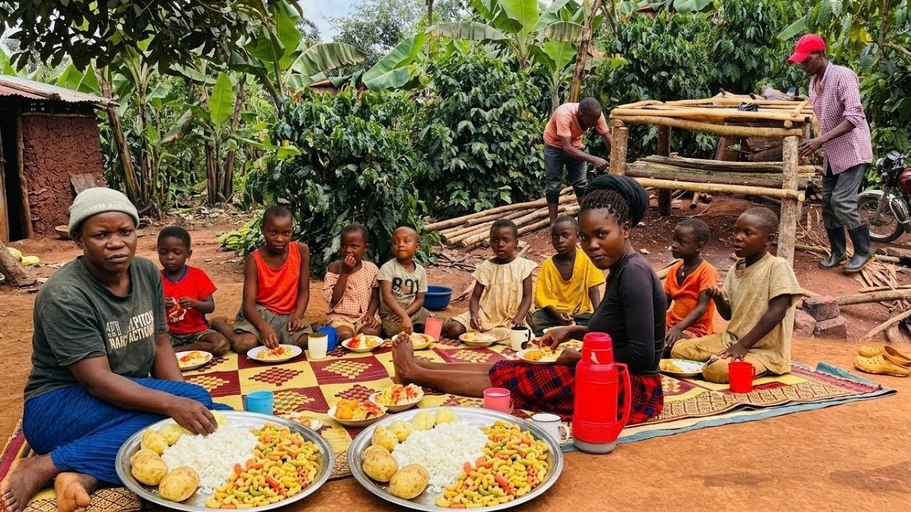 Super Delicious African Breakfast + Local Utensils stand Construction