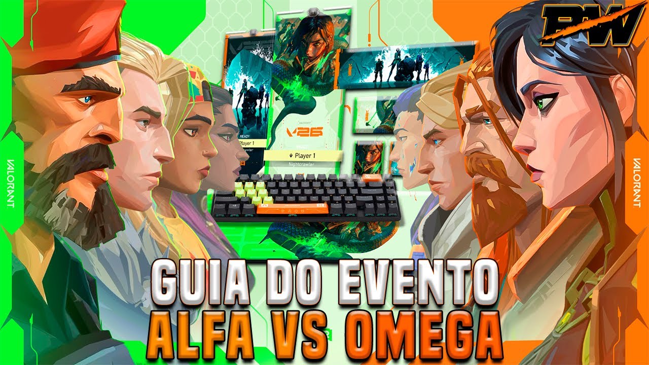 GUIA COMPLETO do Evento ALFA VS OMEGA do VALORANT com Recompensas FÍSICAS e CARDS EXCLUSIVOS