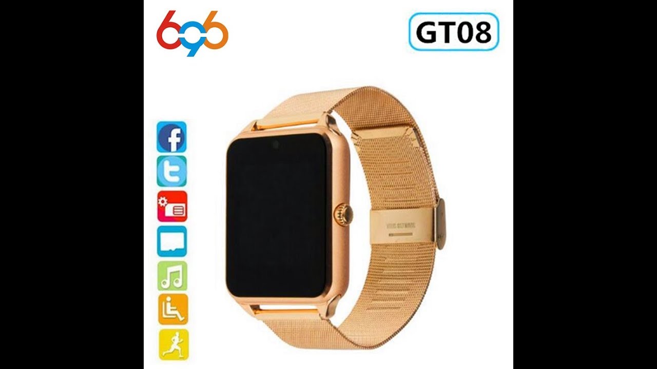Smart Watch GT08 Plus Metal Strap Bluetooth Wrist Smartwatch Support