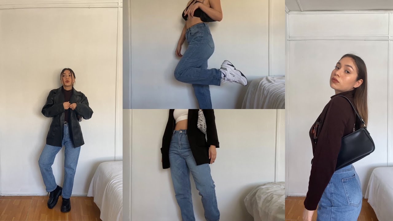 10 ideas de OUTFITS usando el mismo Jeans /casual, dressy, everyday looks