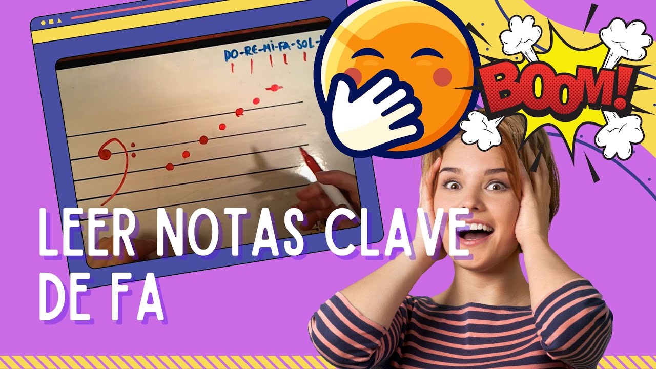 Identificar notas en clave de fa - Leer pentagrama