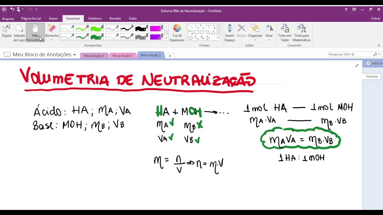 ANÁLISE - Cálculos de volumetria de neutralização
