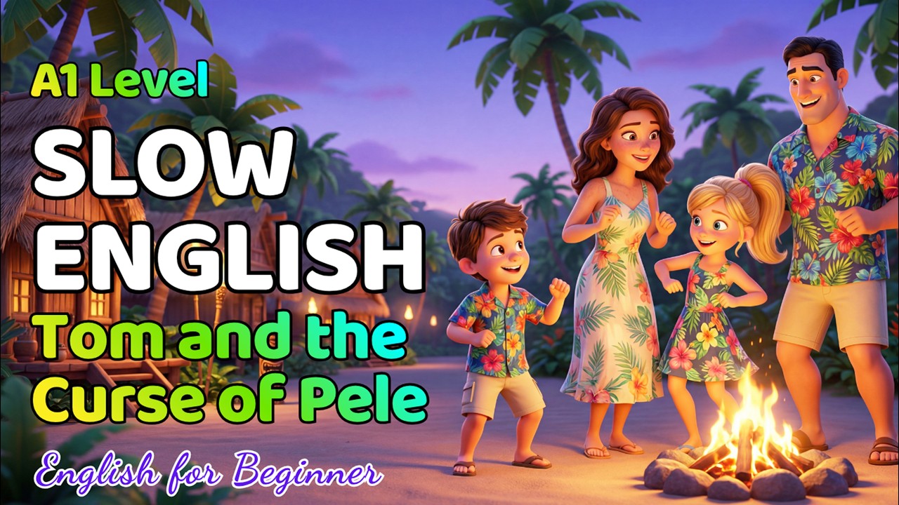 Tom and the Curse of Pele | English Listening Practice for Beginners (A1 - A2 Level)