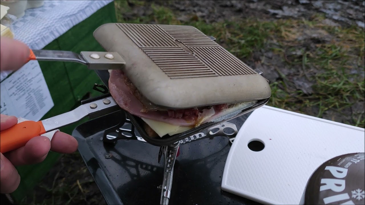 Warm & kulinarisch beim Angeln, mit dem Sandwichmaker, Sandwichtoaster