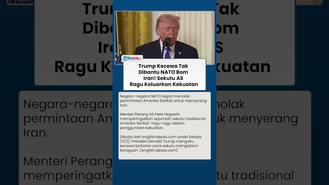 NATO Ogah Terlibat dalam Serangan ke Iran, Donald Trump Kecewa Sekutu AS Ragu Gunakan Kekuatan