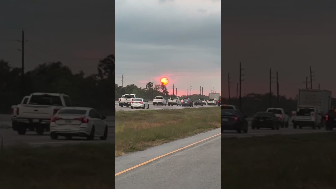 Sunset in Mont Belvieu, Texas. 🌅 #creatlrsearchinsights #fyp #sunset #evening