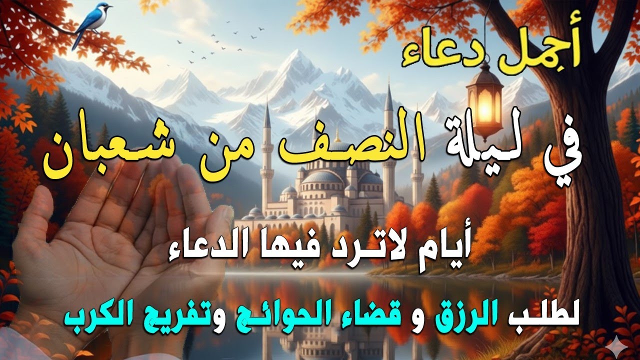 دعاء في ليلة النصف من شعبان 2026 🌙 ليلة رفع البلاء وجلب الرزق   لا تفوّت هذه اللحظات المباركة🤲(4k)