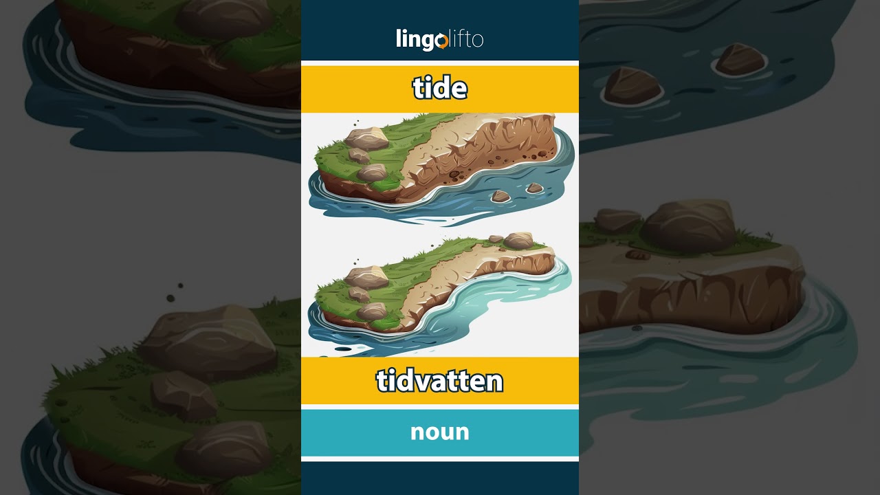 🇬🇧🇸🇪 tide - tidvatten : learn English : l&aring;t oss l&auml;ra oss engelska : vocabulary builder