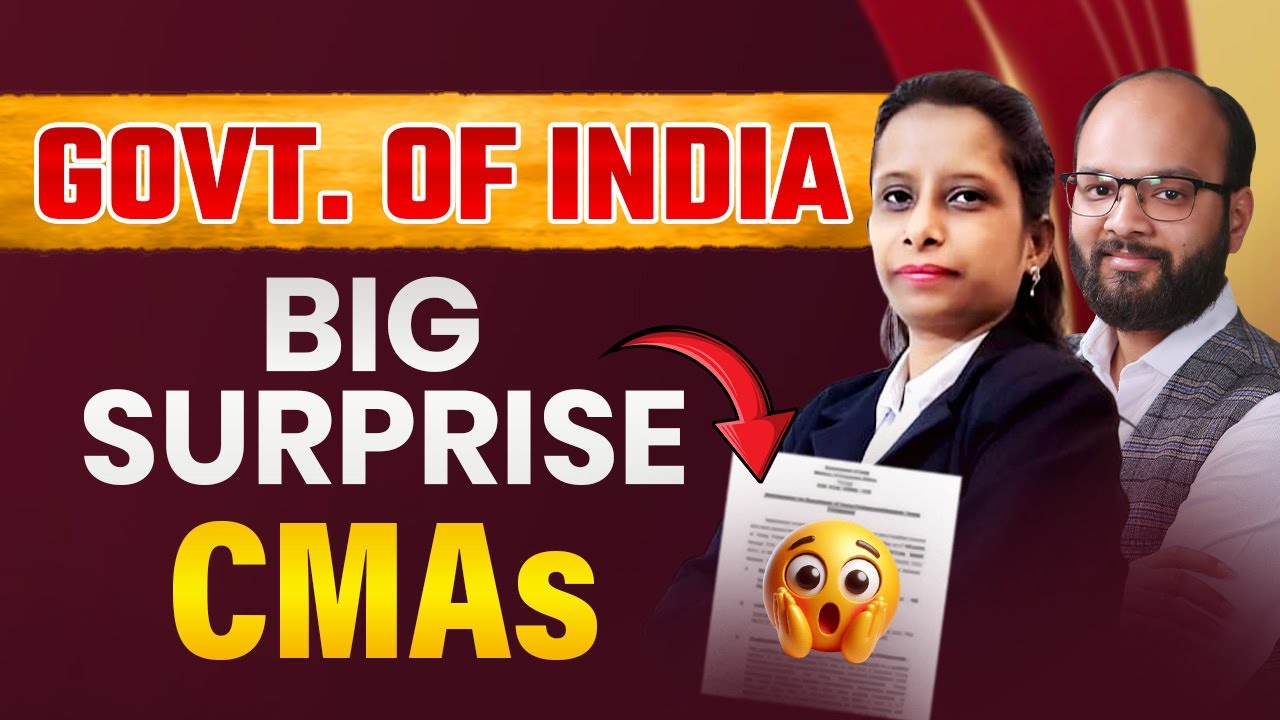 Big Surprise for CMA | Government of India | CMA Jobs | Jobs After CMA Inter | CMA Contract Jobs