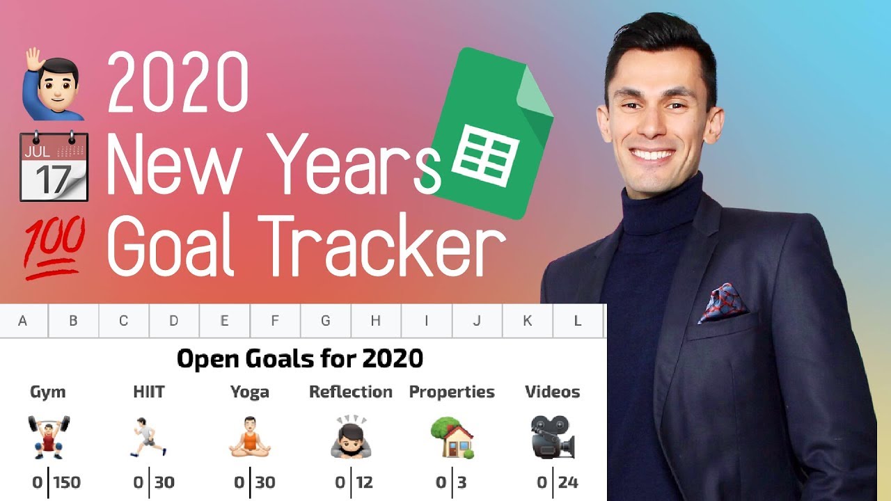 2020 New Years Goal Tracker | Free Google Sheets Download