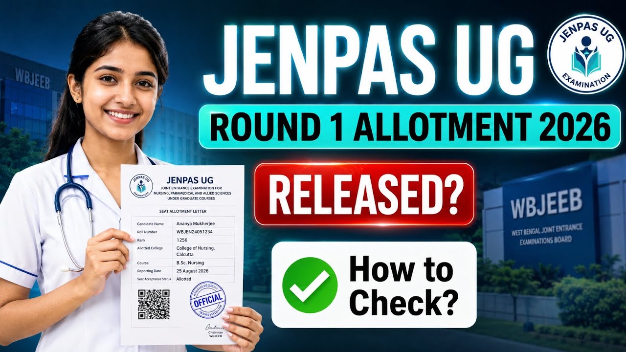 jenpas ug round 1 allotment 2026 | wb jenpas ug allotment 2026