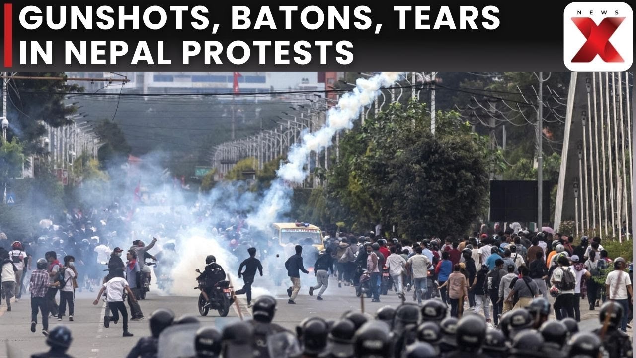 Gunshots, batons, girl in tears: Disturbing visuals from Nepal&rsquo;s protest crackdown