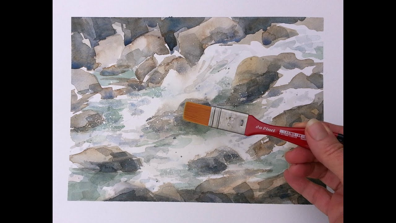 How to Paint Moving Water in Watercolor
