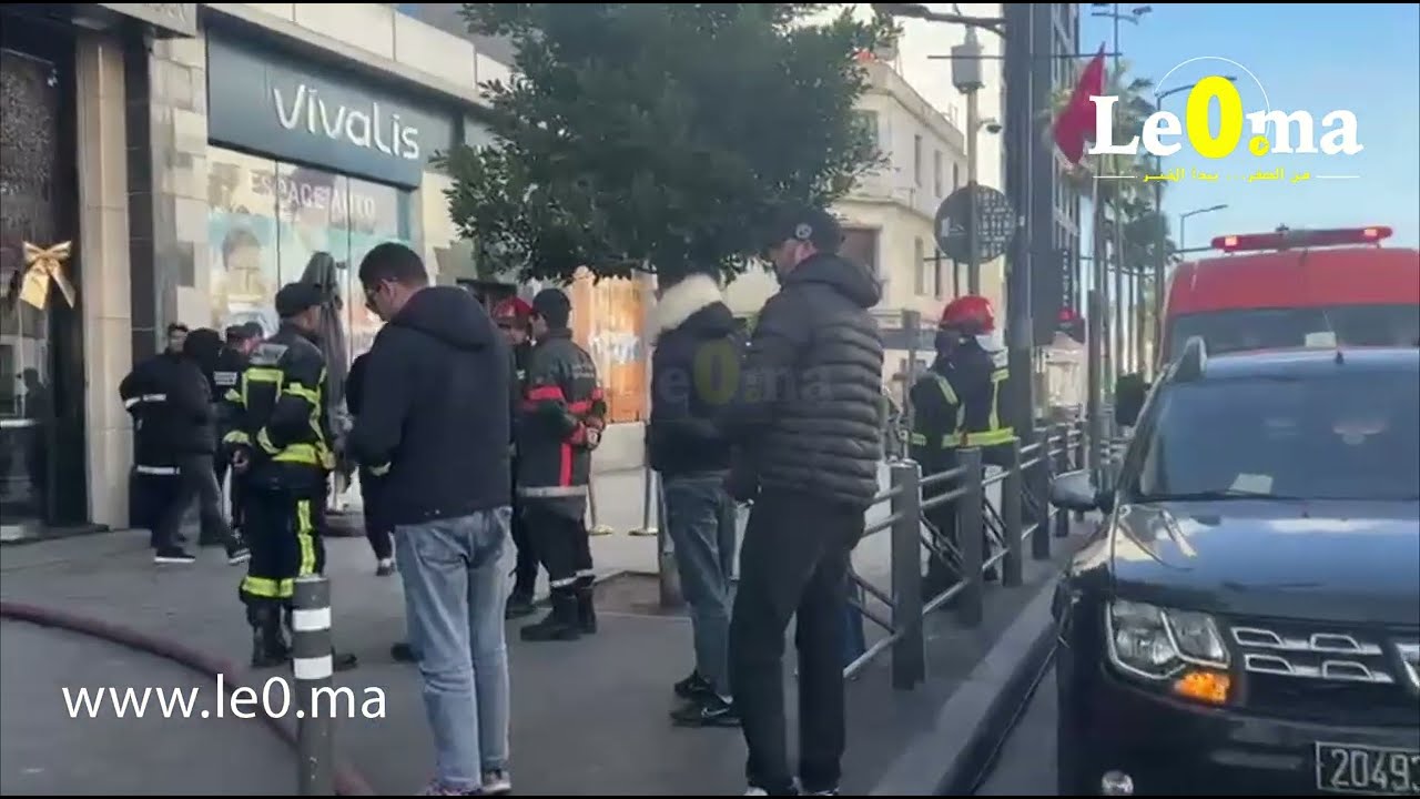 حريق مهول بمطعم الشاورما وسط مدينة الدارالبيضاء وتدخل رجال الوقاية المدنية