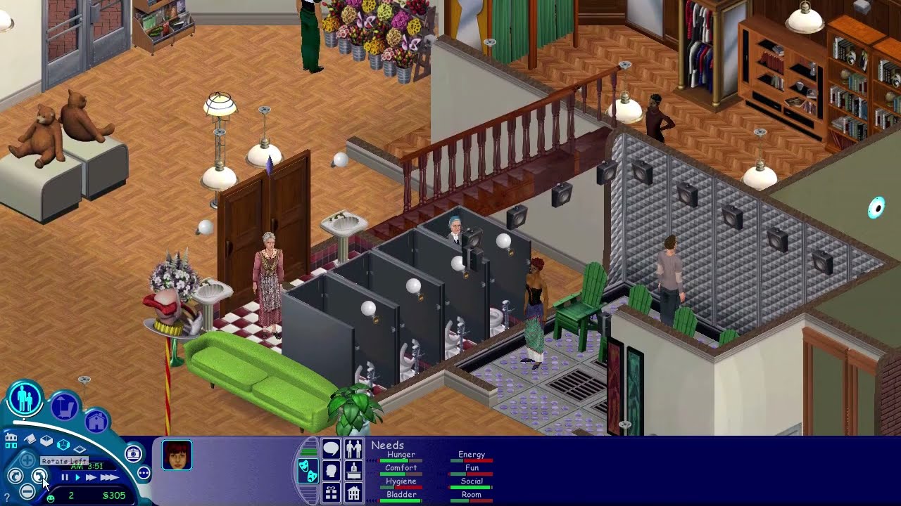 The Sims 1 Gameplay - Ginia & Claire's Hot Date (No Commentary)