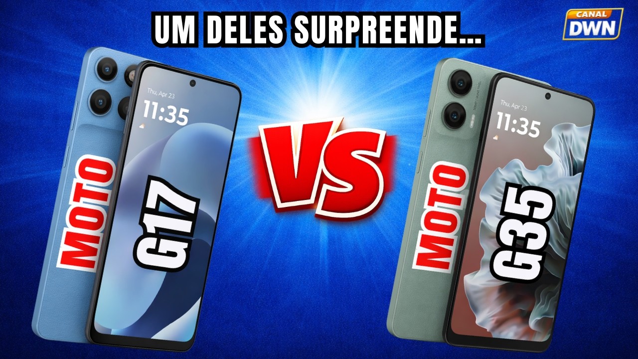 UM DELES SURPREENDE... MOTO G17 5G VS  MOTO G35 5G  #smartphone  #motorola  #samsung #video