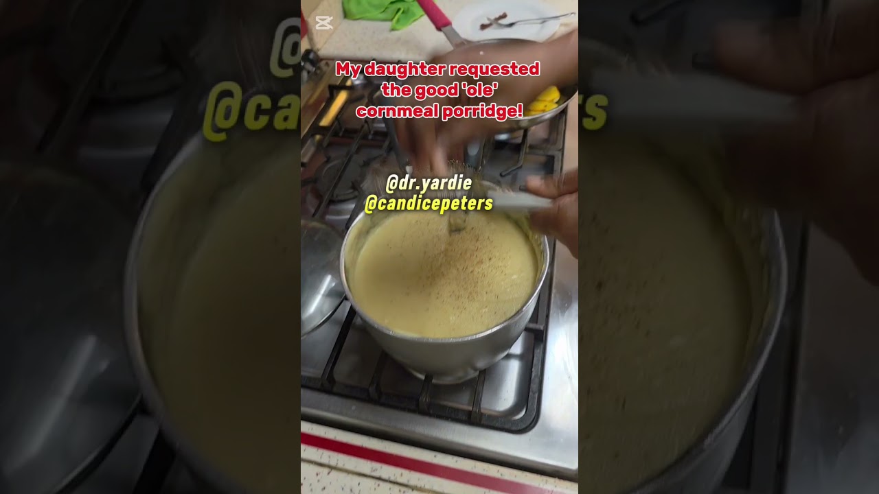 The good 'ole cornmeal porridge, Jamaican style! 