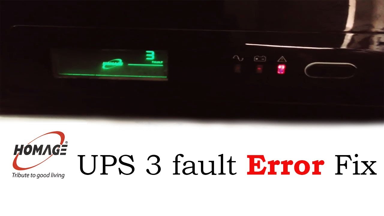 Homage 1203 Fault3 Error Fix | Homage UPS 3Fault Error Fix | Homage Pakistan