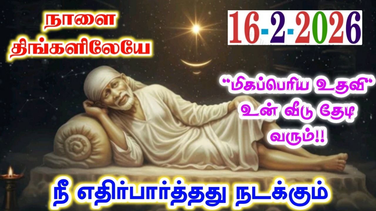 16-2-26/நாளை திங்கள் மிகபெரிய🌸🌸shirdi sai baba tamil/sai motivationalspeech#motivationtamil