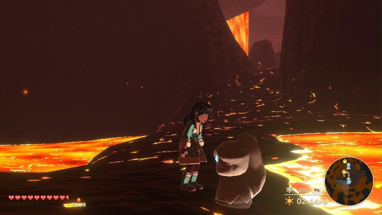 Harvest Moon: The Winds of Anthos Volcano Mine Warp