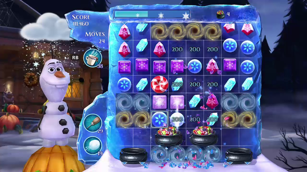 Frozen Free Fall: Snowball Fight, Summer Level 52, Walkthrough, No Power Ups, Amazing