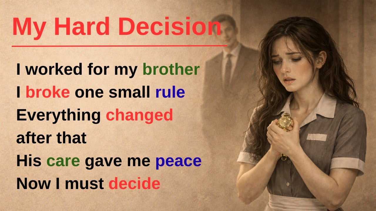 Learn English Through Story🔥My Hard Decision | English Listening & speaking Practice A2 _B1
